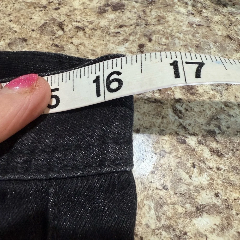 Free People Black Ribbed Straight Leg Jeans